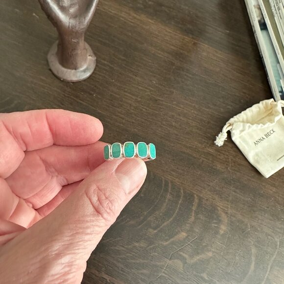 Anna Beck Turquoise Multi-Cushion Ring Silver - Picture 6 of 10